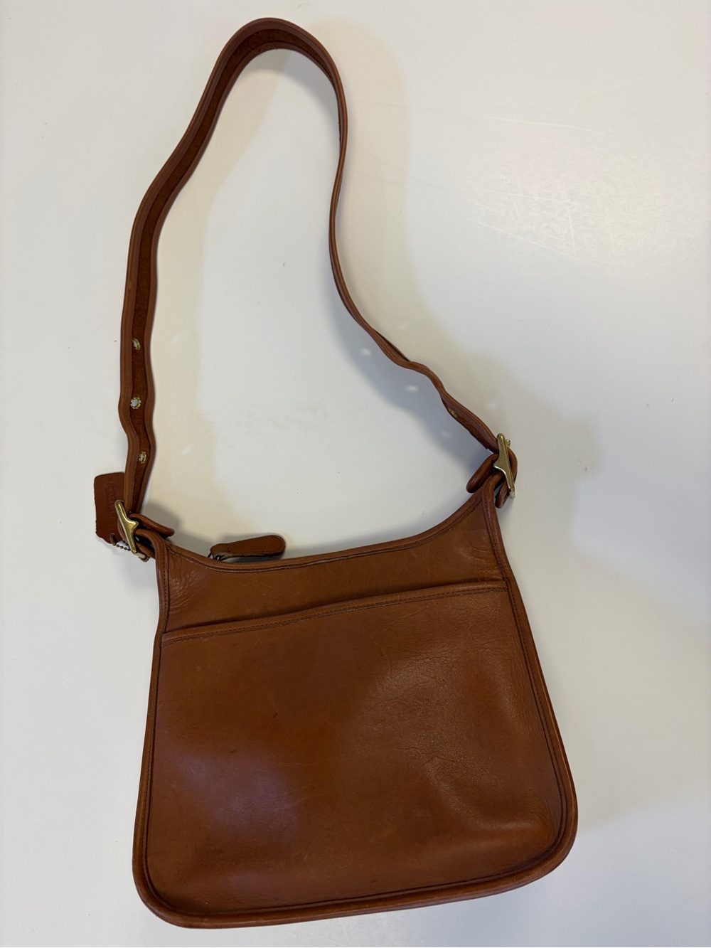 Coach Leather Shoulder Bag in Chestnut Brown